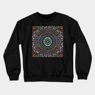 Kaleidoscope Trippy Skulls Rainbow Crewneck Sweatshirt